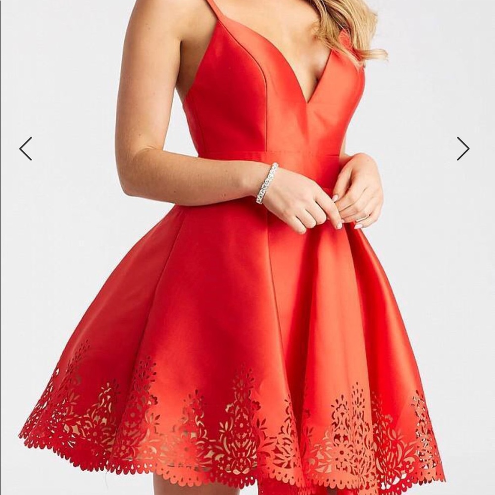 Jovani red homecoming dress